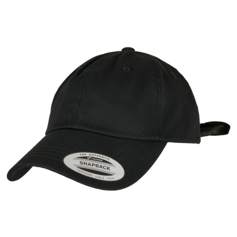 Satin Bow Dad Cap Black