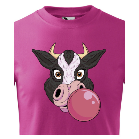Dětské tričko s potlačou veselej kravy - skvelý darček pre milovníkov zvierat