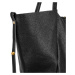 ČIERNA KOŽENÁ PRIESTRANNÁ SHOPPER BAG SOLIER LUSSO (FL28 LUSSO BLACK)