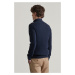 SVETER GANT COTTON PIQUE HALFZIP EVENING BLUE