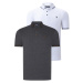 DOUBLE SET T8586 DEWBERRY MEN'S T-SHIRT-WHITE-ANTHRACITE