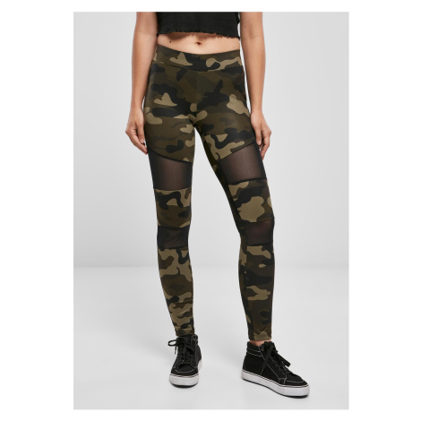 Women's Camo Tech Mesh woodcamo/blk Leggings Urban Classics