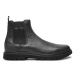 Calvin Klein Jeans Členková obuv s elastickým prvkom Eva Mid Chelsea Boot Lth YM0YM00750 Čierna