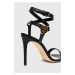 Kožené sandále Elisabetta Franchi čierna farba, SA01L31E2