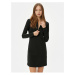 Koton Mini Polo Neck Dress Half Zipper Detailed Long Sleeve