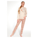 Dievčenské pyžamo Cornette Evening - bavlna Svetlobéžová