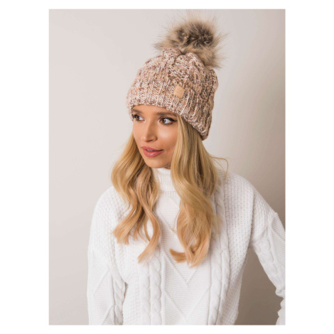 RUE PARIS Beige women's insulated hat