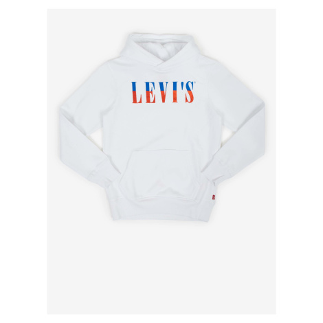 Biela chlapčenská mikina s kapucňou Levi's® Levi´s