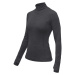 SENSOR MERINO BOLD dámske tričko dl.rukáv roll neck anthracite gray