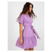Light purple flowing dress with frills