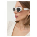 Slnečné okuliare Balenciaga dámske, biela farba
