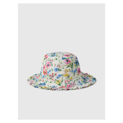 Biely dievčenský obojstranný klobúk GAP