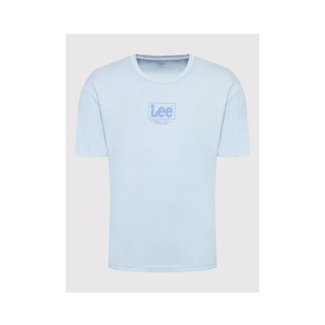 Lee Tričko Logo L68RQTUW 112145435 Modrá Loose Fit