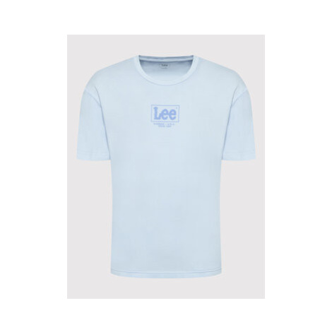 Lee Tričko Logo L68RQTUW Modrá Loose Fit