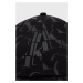 Bavlnená čiapka Calvin Klein Jeans čierna farba, vzorovaná