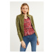 Bunda Monnari Biker Jacket With Stand-Up Collar Bottle Green