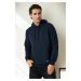 12612 Dewberry Hooded Kangaroo Pocket Mens Sweatshirt-NAVY