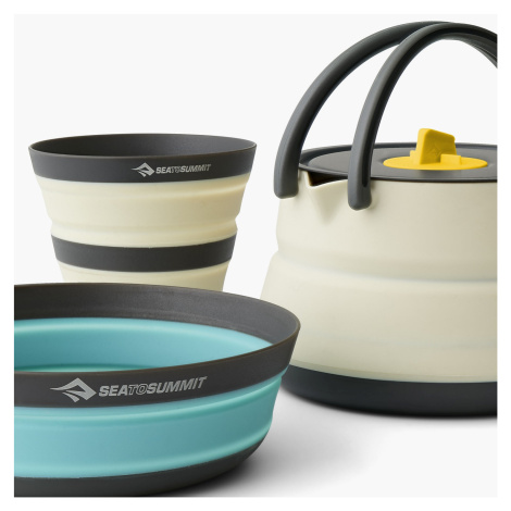 Sada riadov Sea to Summit Frontier UL Collapsible Kettle Cook Set 1P 3 Piece Farba: béžová/biela