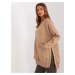 CAMEL VYTEPLENÁ OVERSIZE MIKINA BEZ KAPUCNE EM-BL-664.98P-BROWN