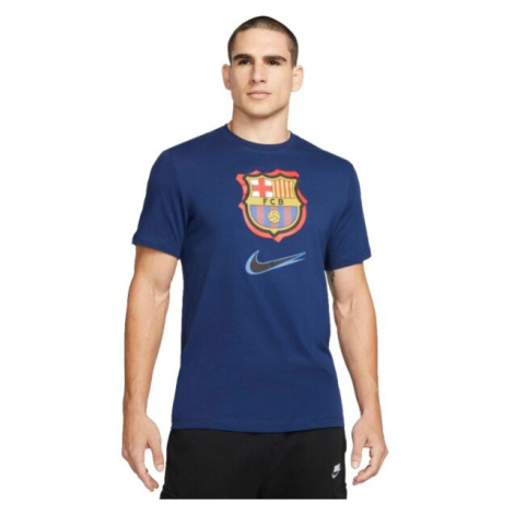 Nike FCB M NK CREST 92TRAP TEE Pánske futbalové tričko, tmavo modrá, veľkosť
