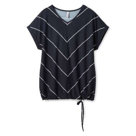 SHEEGO Tričko  tmavomodrá / biela