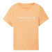 TOM TAILOR Tričko  pastelovo oranžová / biela