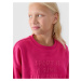 Dievčenská mikina 4F JUNIOR SWEATSHIRT-JWAW24TSWSF1214-55S-HOT PINK