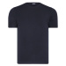 T8569 DEWBERRY BIKE COLLAR MENS T-SHIRT-PLAIN NAVY BLUE