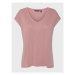 Vero Moda Tričko Filli 10247666 Ružová Regular Fit