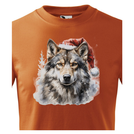 Roztomilé vianočné tričko s potlačou vianočného vlka - skvelé vianočné tričko