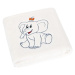 Detská deka KORALL MICRO 1004/001 75x100 biela s výšivkou sloník