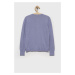 Detský bavlnený sveter United Colors of Benetton fialová farba, tenký
