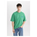 DEFACTO Comfort Fit Crew Neck Printed Short Sleeve T-Shirt