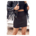 Elegant black pleated skirt