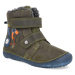 Barefoot detské zimné topánky D.D.step W063-321 khaki