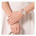 Michael Kors Analógové hodinky 'PARKER'  ružové zlato / čierna / biela