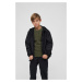 Children's summer windbreaker with front zipper black