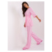 Light pink women's casual set with trousers