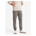 Ombre Men's knitted joggers with pleats - graphite