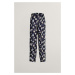 NOHAVICE GANT REL FLORAL PULL ON PANTS EVENING BLUE