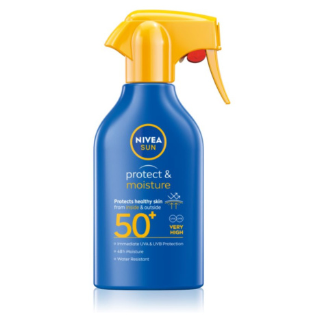 Nivea Sun Protect & Moisture hydratačný sprej na opaľovanie SPF 50+