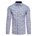 White men's shirt with patterns DX1872