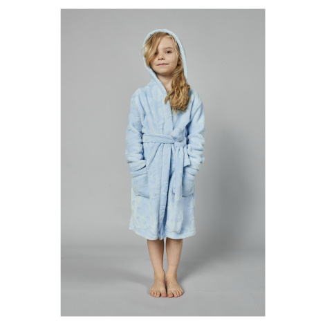 Misti Long Sleeve Bathrobe for Girls - Blue Italian Fashion