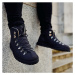 Vasky Highland Black - Pánske kožené členkové turistické boty čierne, ručná výroba jesenné / zim
