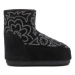 Dámske nízke zimné topánky MOON BOOT MB ICON LOW NOLACE EMBROIDEREDSUEDE-NH17 BLACK GREY