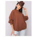 HNEDÁ OVERSIZED MIKINA RV-BL-5185.81P-BROWN