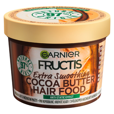 Maska na uhladenie nepoddajných a krepatých vlasov Garnier Fructis Hair Food Cocoa Butter - 390 