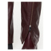 Remain Kožené nohavice Leather Zipper RM2053 Bordová Straight Fit