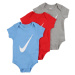 Nike Sportswear Body  modrá / sivá melírovaná / červená / biela