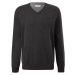 s.Oliver RL KNITTED PULLOVER V-NECK NOOS Pánsky sveter, tmavo sivá, veľkosť